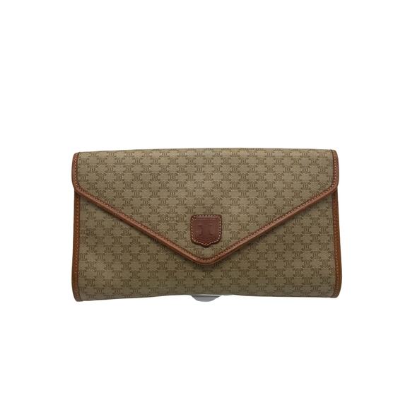 CELINE Vintage Macadam Envelope Clutch Bag*Large clutch*gorgeous - Picture 1 of 15